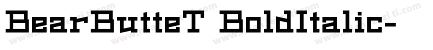 BearButteT BoldItalic字体转换